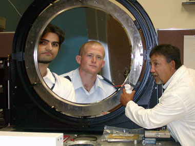 Membrane Mirror with Scientist